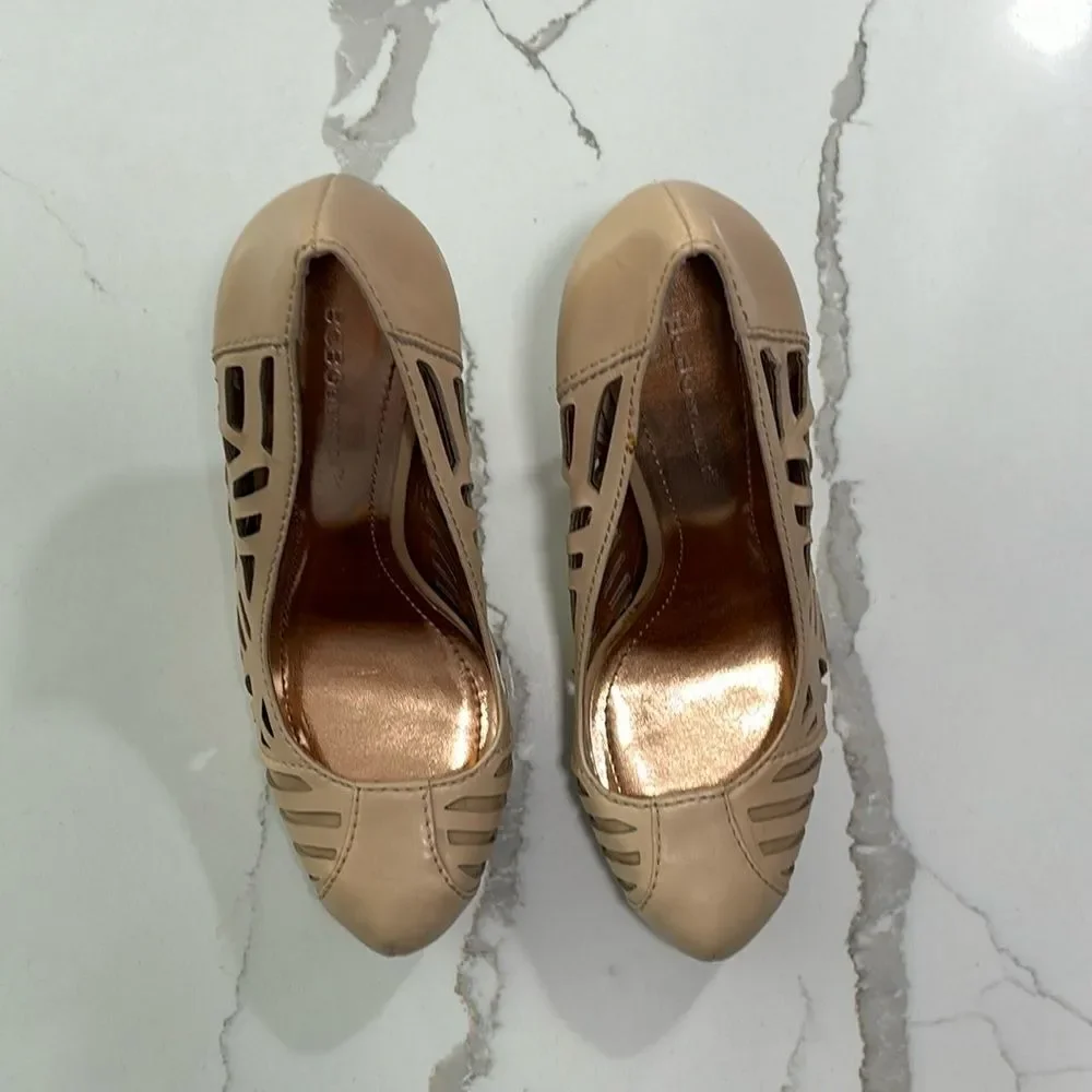 BCBGeneration Women's Elba Mojave Vachetta Beige Tan Stiletto Heels Aztec 8B